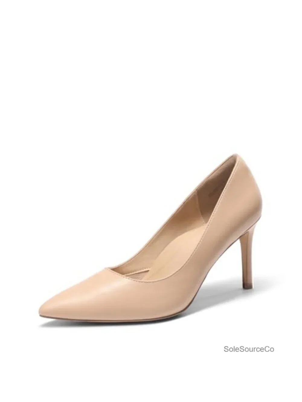 Faux Leather Pointed Toe Pumps with Stiletto Heel